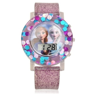 Disney Princess Flashing Unisex Child LCD Watch with Pink Stone
