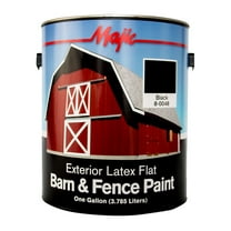 Majic Paints 8-0048-1 Latex Flat Barn & Fence Paint, 1-Gallon, Black