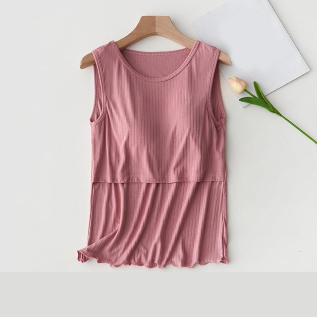 Maternity Sleeveless Nursing Top, Soft Cotton Blend, Easy Breastfeeding Access, Postpartum Wear, Comfortable Design, For New Moms, Discreet Nursing, Stretchy Material, Everyday Use, Versatile Styling