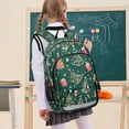 thumbnail image 7 of FORMRS Unisex School Backpack 17" Student Travel Bag with Laptop Compartment, Green Christmas Gingerbread, 7 of 7