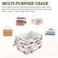 thumbnail image 6 of Yayeee Collapsible Cube Storage Bin with Lid Fabric Closet Decorative Basket with Handles, Snow Cartoon Houses, 6 of 7