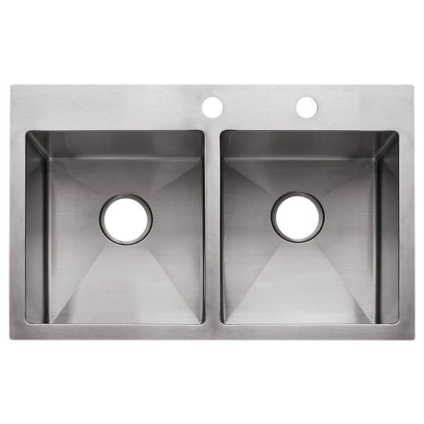 Glacier Bay Dual Mount Stainless Steel 33 In 4 Hole Single Bowl