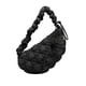 thumbnail image 1 of Jumpingount Bolsos de mujer, bolsos de hombro con personalidad informales de ocio de alta capacidad a la moda, bolso cruzado acolchado de invierno Bolsas de mensajero y de hombro Negro Jumpingount AP018253-02, 1 of 6