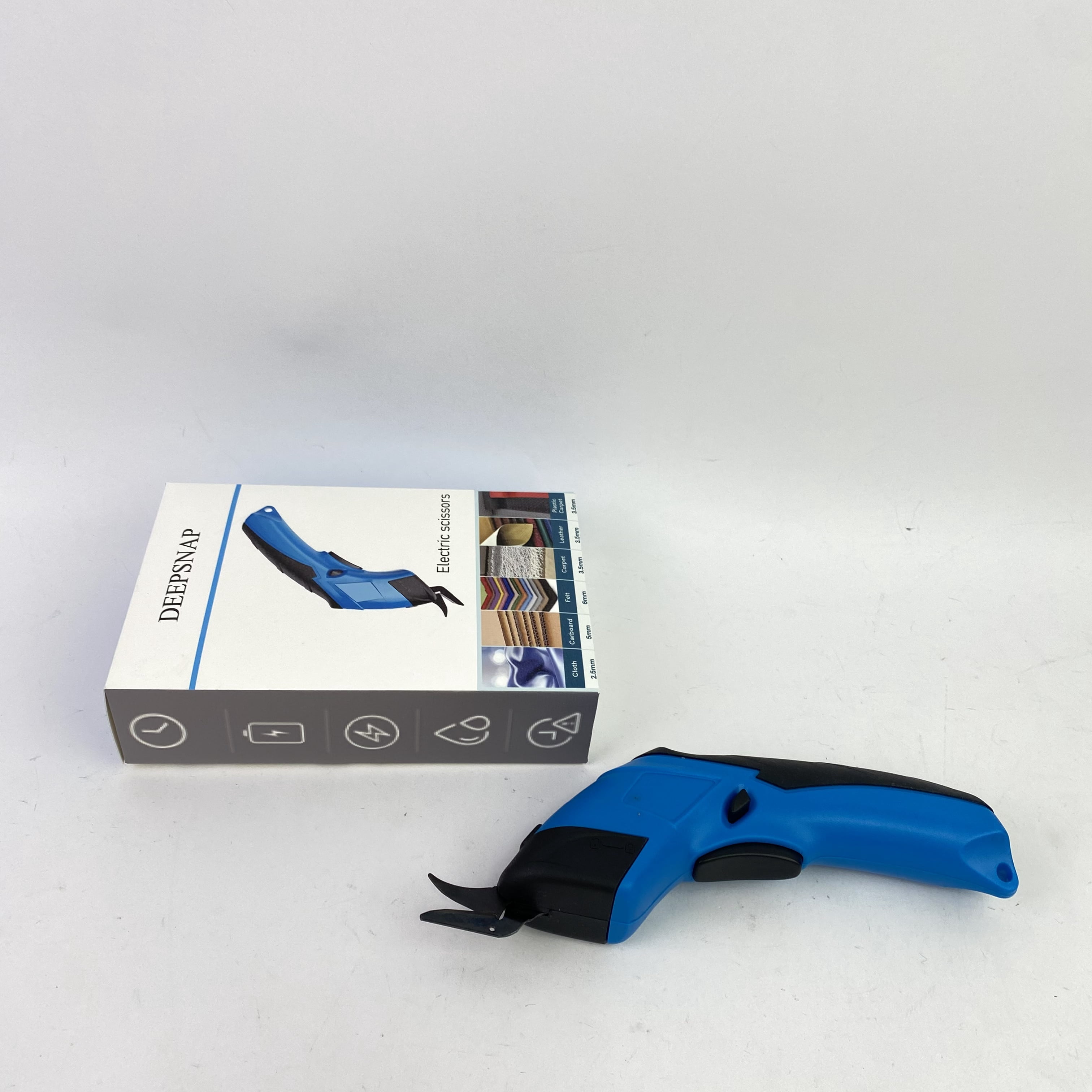DEEPSNAP Cordless Electric Scissors, Cardboard Cutter, Rechargeable Powerful Scissor Cutting Tool for Cardboard, Fabric, Leather, Carpet, Plastic