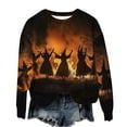 thumbnail image 4 of VKOYWKM Women's Halloween Sweatshirts Witch Graphic Sweatshirts Crew Neck Pullover Long Sleeve Fall Party Tops Halloween Sweatshirts, 4 of 6
