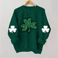 thumbnail image 2 of Luxalzxs St Patricks Day Shirt for Women Green Long Sleeve Sweatshirt Shamrock Clover Graphic Round Neck Blouse Tops Casual Sweatshirts, 2 of 4