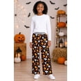 thumbnail image 4 of Girls Halloween Sleep Pants 7 14t Kids Jack O Lantern Pumpkin Print Pajama Bottoms Elastic Waist Loungewear For Preteens Nightwear, 4 of 6