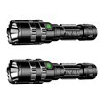 thumbnail image 1 of 2x linterna recargable, linterna LED, 5 modos, ampliable, impermeable, linterna de mano para acampar, caminar, andar en bicicleta, actividad al aire l Soledad  Antorcha de luz súper brillante, 1 of 10