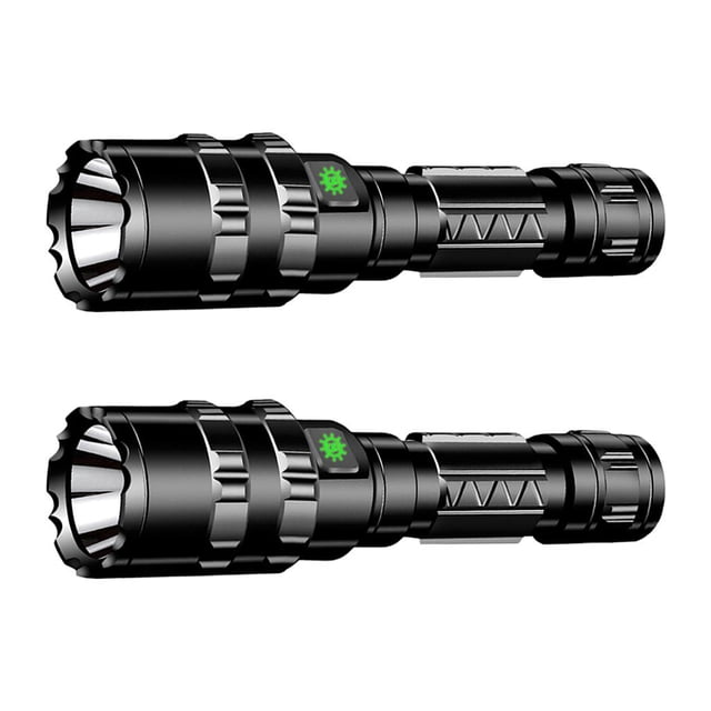 2x linterna recargable, linterna LED, 5 modos, ampliable, impermeable, linterna de mano para acampar, caminar, andar en bicicleta, actividad al aire l Soledad Antorcha de luz súper brillante