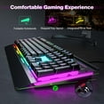 thumbnail image 3 of TECKNET BASICS Wired Gaming Keyboard, 2.4G USB Computer Keyboards, 7-Color & 4 Modes Backlit, Whisper Quiet Switches, Full Size Quiet Keyboard for Windows Desktop, PC, Laptop, Gaming, 3 of 8