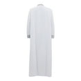 thumbnail image 7 of JAJAHO Mens Kaftan Abaya Thobe Long Sleeve Button Down Collared Pocket Ankle Length Robe Arab Traditional Clothes, 7 of 7