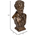 thumbnail image 4 of PTC 7.5 Inch Bronze Colored Abraham Lincoln Bust Figurine Statue, 4 of 4