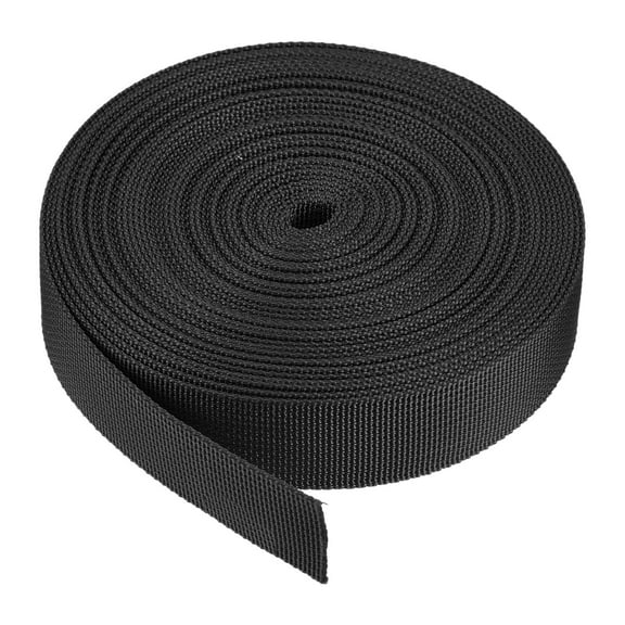 Uxcell Flat Nylon Webbing Strap for Luggage-rack Backpack Handle Cargo Straps Black