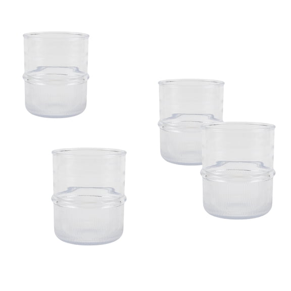 Better Homes & Gardens 4-Piece Clear Ribbed Tritan Short Tumbler Set