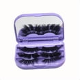 thumbnail image 3 of HLONK 1pc 3Tier Empty Eyelashes Storage Box with Makeup Mirror Plastic Eyelashe Case Lash Storage Case Eyelash Holder Organizer False Eyelash Case Storage Eyelashes Box, 3 of 4