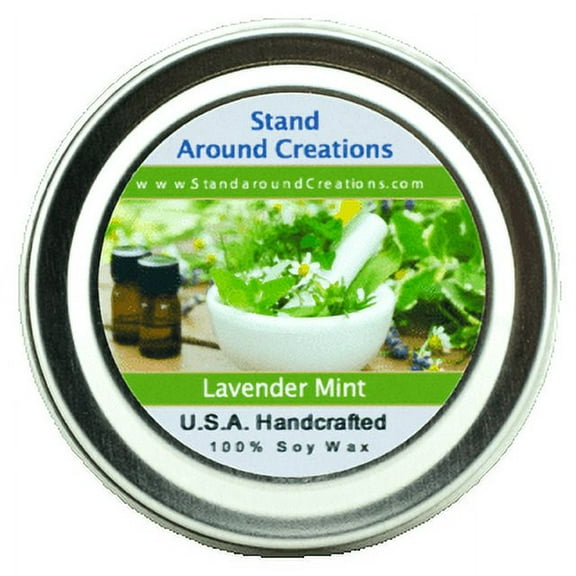 LAVENDER MINT TIN 2-OZ. ALL NATURAL SOY CANDLE