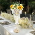 thumbnail image 4 of Wildnix Crystal Wedding Flower Stand with 4 Tiers, Clear Acrylic and Gold Base, &nbsp; Decoration for Wedding and Special Events, 4 of 7