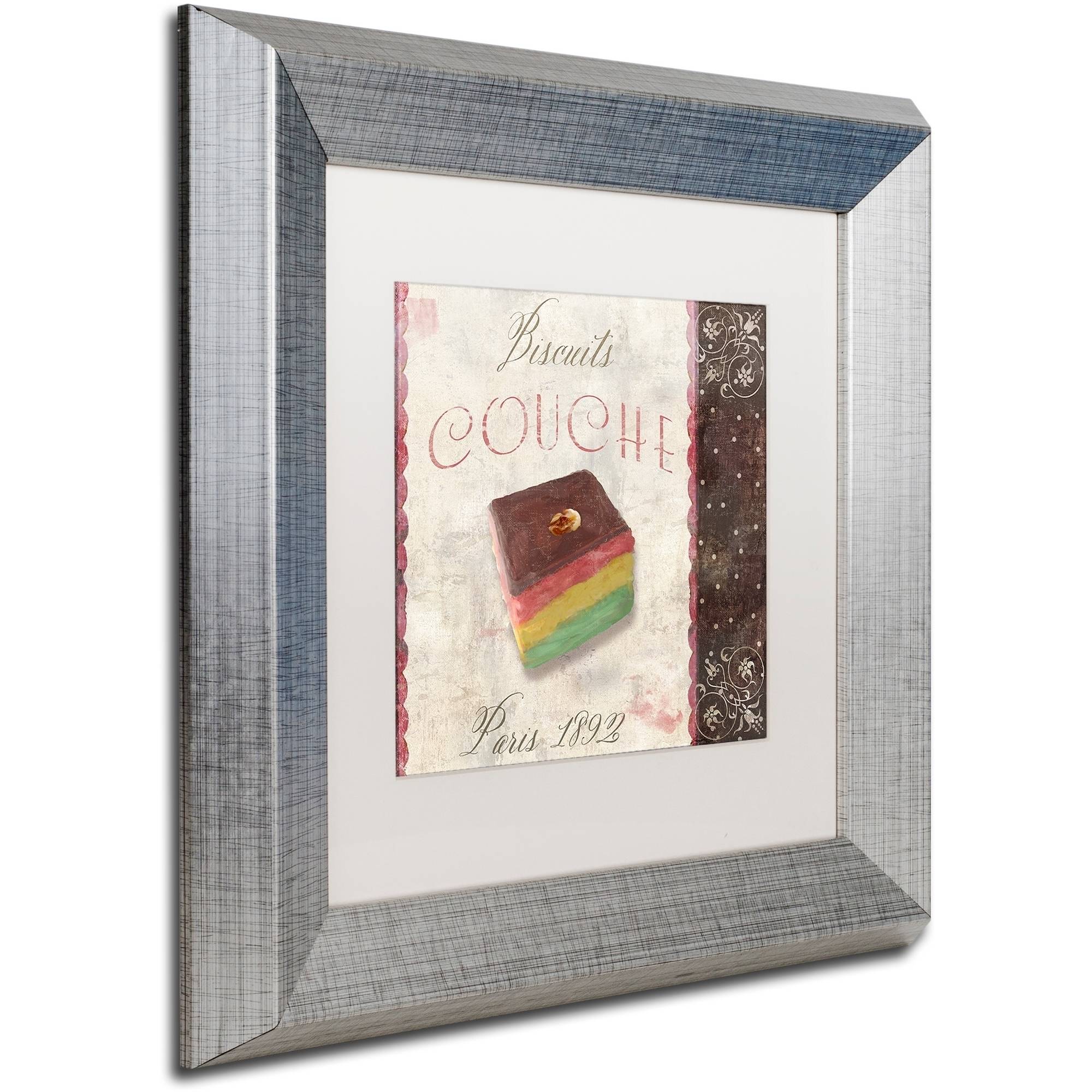 Trademark Fine Art "Patisserie XIV" Canvas Art by Color Bakery White Matte, Silver Frame