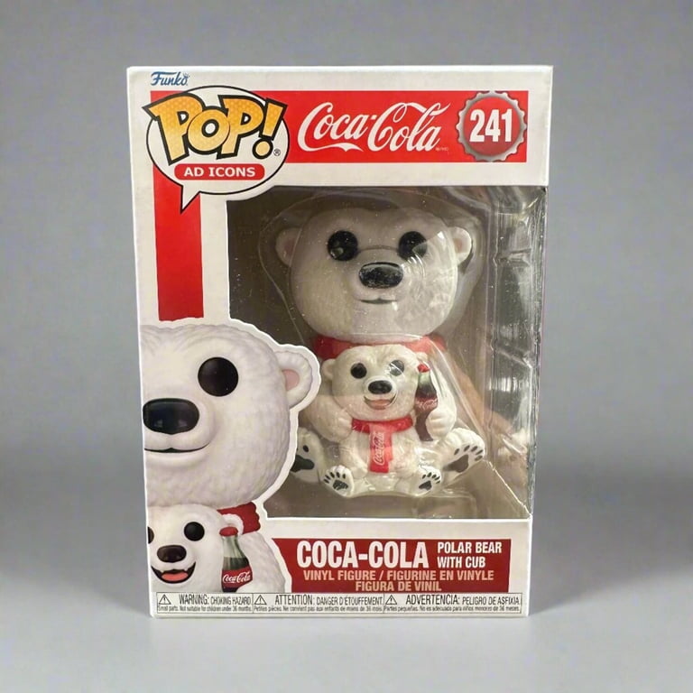 Funko Coca-Cola Retro Holiday POP Ad Icons Polar Bear Exclusive Vinyl Figure 158 90s Flocked
