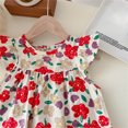 thumbnail image 2 of Vedolay Young Girls Dresses Floral Girl Smocked Elastic Printed Dress Summer Casual Wear,Red 3-4 Years, 2 of 5