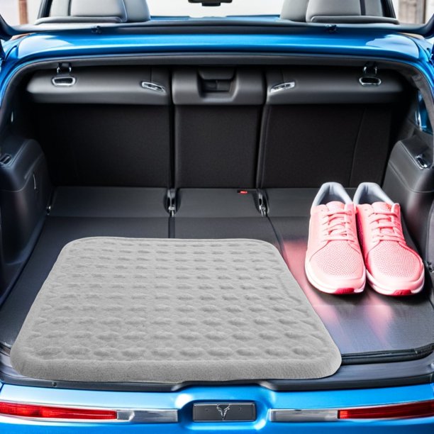 WHAMVOX Cojín De Asiento Auto Portátil Gris Con Acolchado Para Soporte Lumbar En