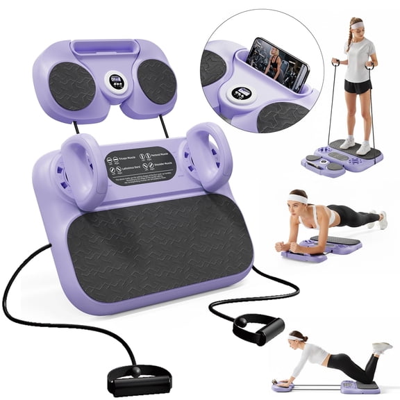 Mobll Sport 6-in-1 Portable Pilates Board - Home Pilates Reformer Machine with Resistance Bands for Core Strengthening, Toning & Flexibility - Full Body Workout Kit for Women & Beginners