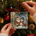 thumbnail image 3 of Christmas Cash Gift Ornament, 2D Christmas Scenery Cash Gift Decorations, Clear Christmas Money Holders For Cash, Holiday Christmas Tree Hanging Ornaments Decor(1Pcs,Snowman), 3 of 8