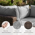 thumbnail image 2 of TANGJEAMER 7 Piece Patio Furniture Set with Fire Pit Table, All Weather Outdoor Sectional PE Rattan, Patio Conversation Sets with Cushions  for Garden Lawn Balcony(Gray), 2 of 10