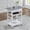 White+Marble, variant on Kitchen Island Cart Mobile 30-Inch Stainless Steel Top, Locking Wheels Drawer Basket, for Prep Serving Storage, Grey+Marble