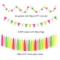 thumbnail image 3 of NestE Hawaiian Luau Party-Decorations Streamers Garland - 33pcs Tassel Banner, Tropical Aloha Tissue Pom Poms Honeycomb,Paper Lantern Fans,Summer Beach Jungle Birthday Baby Shower Decor, 3 of 14