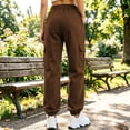 thumbnail image 7 of Atogsazn Women's Jogger Cargo Sweatpants Casual Fleece Athletic Elastic Waist Sweatpants Fall Winter Trouser with Pocket Brown XL Fashion, 7 of 7