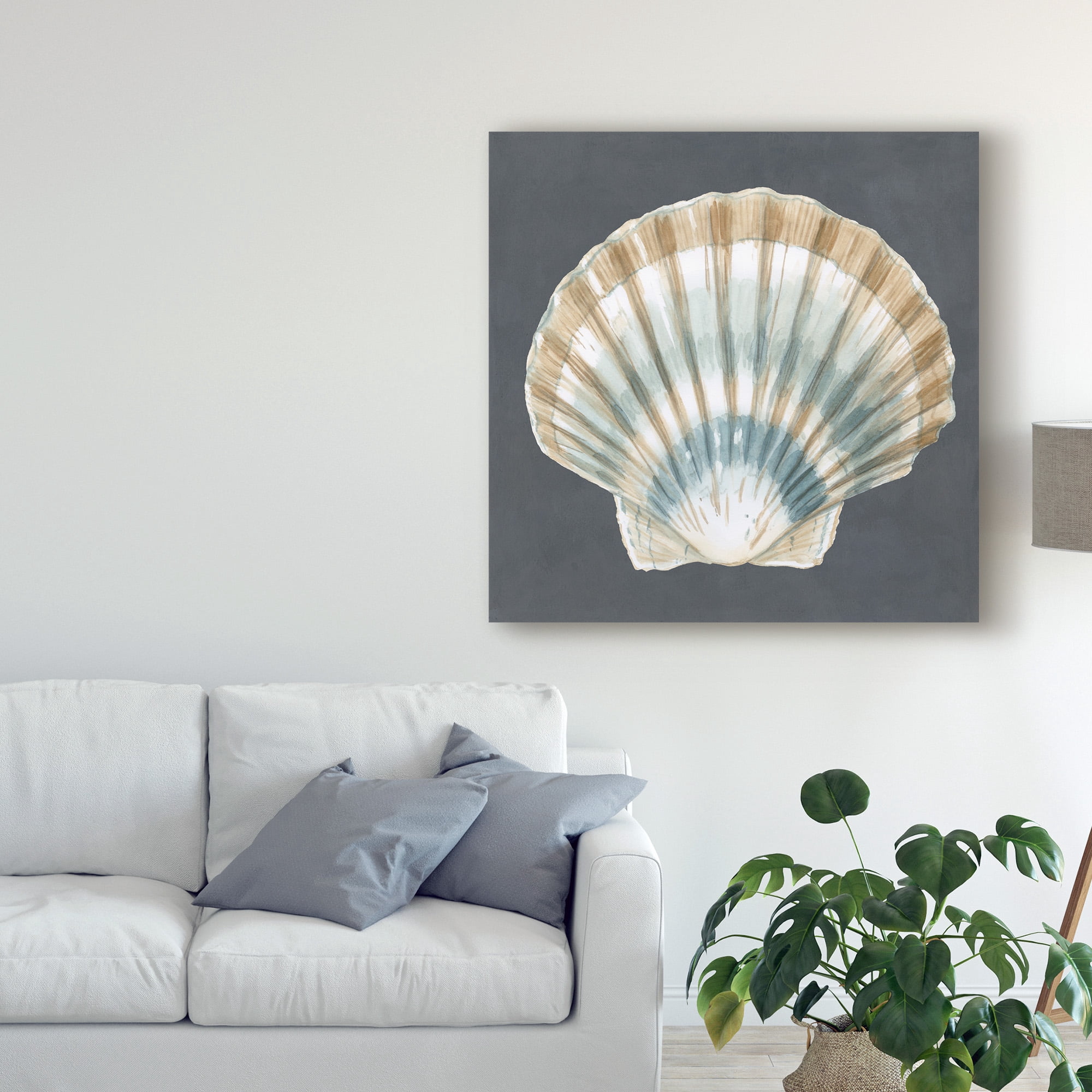 Trademark Fine Art 'Shell on Slate III' Canvas Art by Megan Meagher