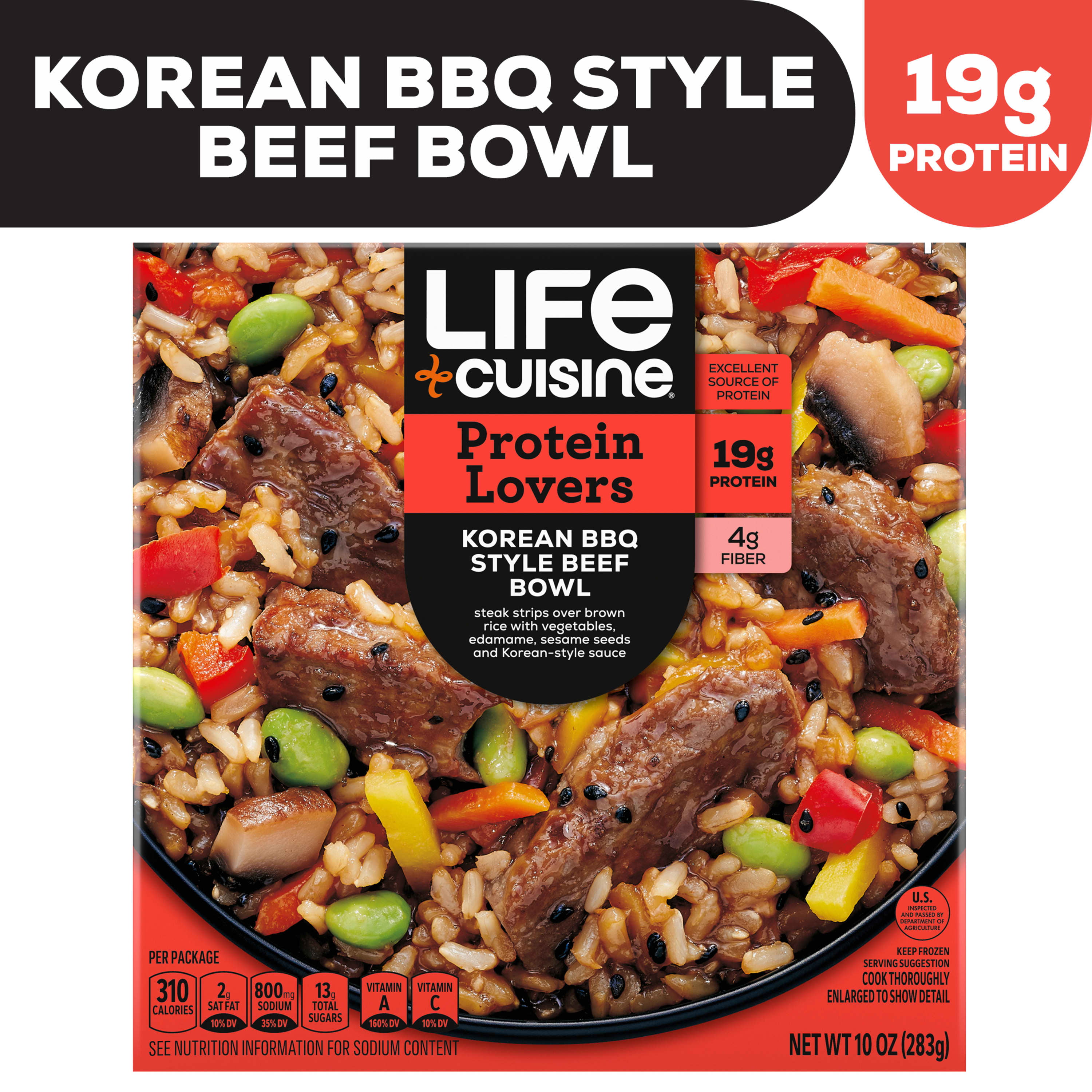 Life Cuisine Korean Style BBQ Beef Bowl Meal, 10 oz (Frozen)