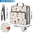 thumbnail image 3 of Water-Resistant 3-Ring Binder Organizer with Multiple Pockets Zipper Binder Bag for Office Watercolor Mushrooms Pattern, 3 of 8