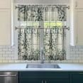 thumbnail image 3 of Kitchen Curtains 36 Inch Short - 3 Panel Set, Rod Pocket Window Curtain, Boho Floral Tribal Style, 100% Polyester for Farmhouse, Kitchen, Cafe, Bedroom, Easy Wash, 3 of 6
