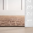 thumbnail image 6 of nuLOOM Feliciti SplashGuard Floral & Paisley Machine Washable Area Rug, 4' x 6', Feliciti Brown, 6 of 11