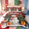thumbnail image 2 of Manfei Merry Xmas Quilt Full,Snowy Christmas Animal Cow Full Bedspread Sets,3pcs,1 Coverlet and 2 Pillowcases, 2 of 7