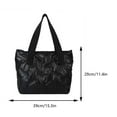 thumbnail image 2 of Bolso acolchado para mujer, bolso Hobo suave y brillante, Color sólido para compras al aire libre femeninas, 2 of 9