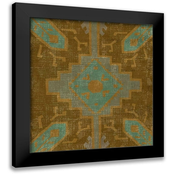 Zarris, Chariklia 12x12 Black Modern Framed Museum Art Print Titled - Western Weave II