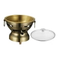 thumbnail image 1 of Olla caliente pequeña china de acero inoxidable, plato para frotar, olla caliente Shabu, olla caliente tradicional china para acampar y el hogar , Bronce, 1 of 8