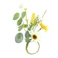 thumbnail image 1 of Flowers Farmhouse Table featuring Leaf Napkin Rings with Floral Pearl Buckle for All-Year Weddings and Home Display, 1 of 7