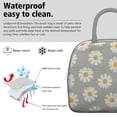 thumbnail image 3 of Reusable Daisy Lnsulated Lunch Bag for Women & Men-Leakproof Water-Resistant Cooler Tote,Large Capacity(10.6x8.7x6.3in)for Work,Office,Travel,Picnic,Beach., 3 of 7