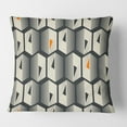 thumbnail image 2 of Designart Abstract Retro Triangular Geometrics' Mid-Century Modern Throw Pillow - 18x18, 2 of 2