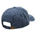 thumbnail image 4 of Smiley Face Embroidered Big Size Washed Pigment Dyed Cap - Navy XL-3XL, 4 of 5