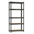 thumbnail image 2 of FDW 15.7 D x 35.4 W x 72 H 5-Tier Steel and Wood Material Strong Load-bearing 1930LBS Garage Storage Rack, 2 of 8