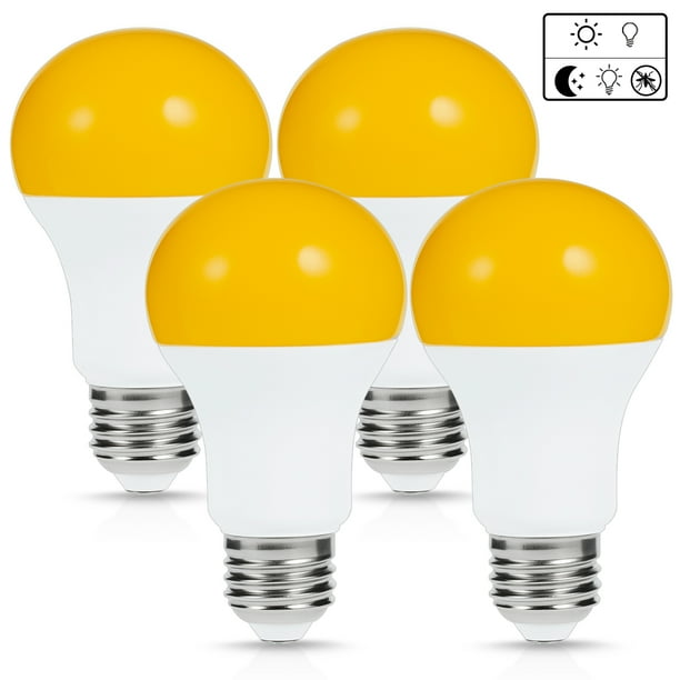 Yellow LED Bug Light Bulb Amber Yellow Bug Outdoor Porch Lights