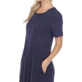 thumbnail image 5 of White Mark Casual Short Sleeve Midi Dress, Women's & Women's Plus, 5 of 5