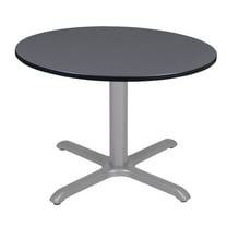 Regency 48 in. Large Round X-Base Breakroom Table- Grey Top, Grey Legs