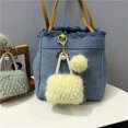 thumbnail image 1 of Mini llavero de estilo minimalista con forma de bolso, bonito colgante de perla de peluche para coche, regalo colgante, 1 of 6