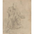 thumbnail image 2 of Rembrandt van Rijn 15x17 Gold Ornate Wood Frame and Double Matted Museum Art Print Titled - St. Peter in Penitence (1645), 2 of 4